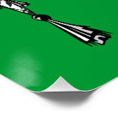 Keffiyeh palästinensischer Scarf Traditionelles Ge Poster (Ecke)