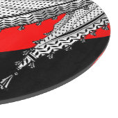 Keffiyeh palästinensischer Scarf Traditionelles Ge Schneidebrett (Ecke)