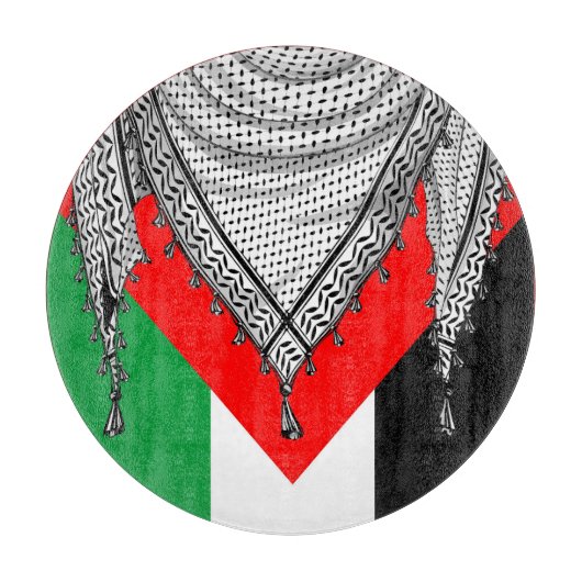 Keffiyeh palästinensischer Scarf Traditionelles Ge Schneidebrett (Vorderseite)