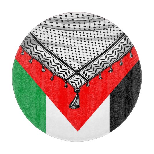 Keffiyeh palästinensischer Scarf Traditionelles Ge Schneidebrett (Vorderseite)