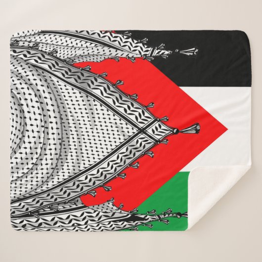 Keffiyeh palästinensischer Scarf Traditionelles Ge Sherpadecke (Vorderseite (Horizontal))