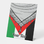 Keffiyeh palästinensischer Scarf Traditionelles Ge Sockelschild (Vorderseite)