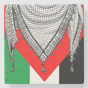 Keffiyeh palästinensischer Scarf Traditionelles Ge Steinuntersetzer