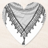 Keffiyeh palästinensischer Scarf Traditionelles Ge Untersetzer (Vorderseite)