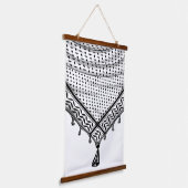 Keffiyeh palästinensischer Scarf Traditionelles Ge Wandteppich Mit Holzrahmen (Gewinkelt)