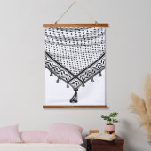 Keffiyeh palästinensischer Scarf Traditionelles Ge Wandteppich Mit Holzrahmen (Schlafzimmer)