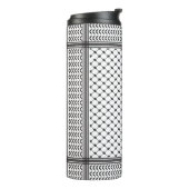 Keffiyeh Palestine Black Pattern Thermosbecher (Nach links gedreht)