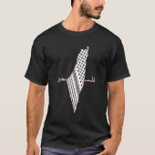 Keffiyeh Palestine Map Arabic Scarf Shemagh Palest T-Shirt (Vorderseite)