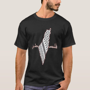 Keffiyeh Palestine Map Men Scarf Shemagh Palestini T-Shirt