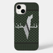 Keffiyeh Palestine Pattern Green Case-Mate iPhone Hülle (Rückseite)