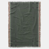 Keffiyeh Palestine Pattern Green Decke (Vorderseite Vertikal)