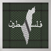 Keffiyeh Palestine Pattern Green Poster (Vorne)
