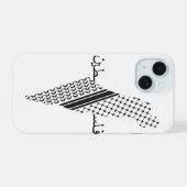 Keffiyeh Palestine Pattern Map iPhone 15 Hülle (Rückseite (Horizontal))