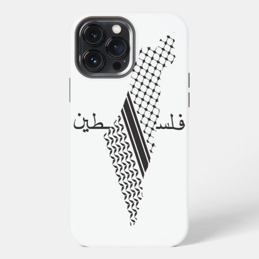 Keffiyeh Palestine Pattern Map iPhone Hülle (Rückseite)