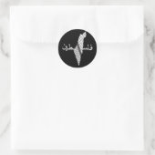 Keffiyeh Palestine Pattern Map Runder Aufkleber (Tasche)