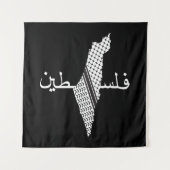 Keffiyeh Palestine Pattern Map Wandteppich (Vorderseite)