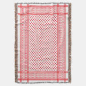Keffiyeh Palestine Pattern Red Decke (Vorderseite Vertikal)