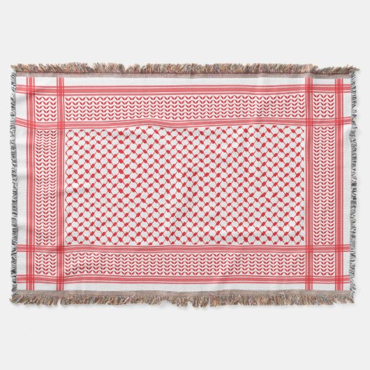 Keffiyeh Palestine Pattern Red Decke (Vorderseite)