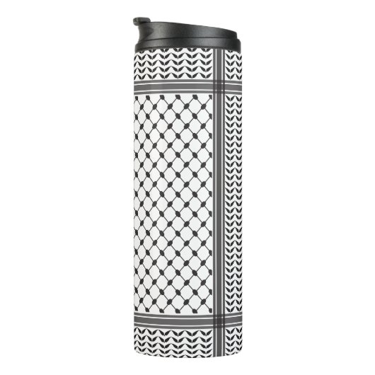 Keffiyeh Palestine Pattern Thermosbecher (Nach rechts gedreht)