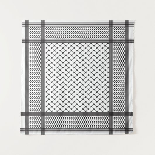 Keffiyeh Palestine Pattern Wandteppich (Vorderseite (Horizontal))