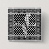 Keffiyeh Palestine Pattern White Button (Vorderseite)