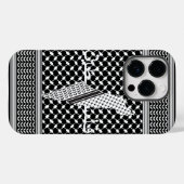 Keffiyeh Palestine Pattern White Case-Mate iPhone Hülle (Rückseite (Horizontal))
