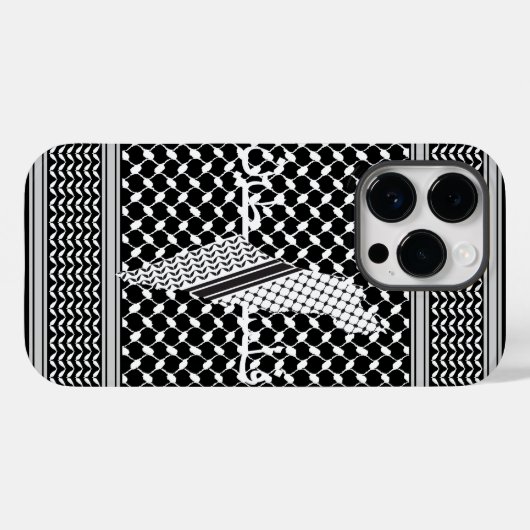 Keffiyeh Palestine Pattern White Case-Mate iPhone Hülle (Rückseite (Horizontal))
