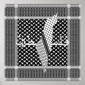 Keffiyeh Palestine Pattern White Poster (Vorne)