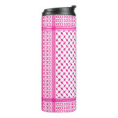 Keffiyeh Pink Palestine Pattern Thermosbecher (Nach links gedreht)