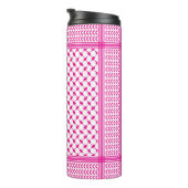 Keffiyeh Pink Palestine Pattern Thermosbecher (Nach rechts gedreht)