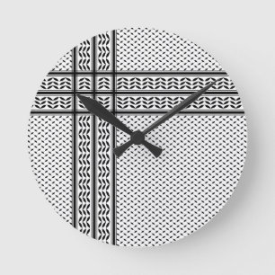 Keffiyeh Symbol des palästinensischen Widerstands Runde Wanduhr