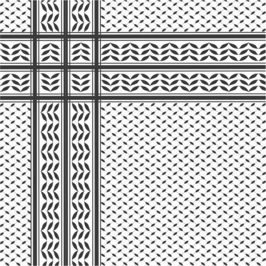 Keffiyeh-Symbol des palästinensischen Widerstandsm Aufkleber (Vorderseite)