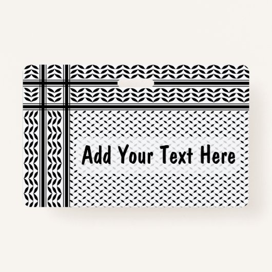 Keffiyeh-Symbol des palästinensischen Widerstandsm Ausweis (Vorderseite)