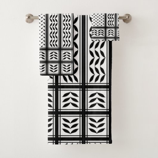 Keffiyeh-Symbol des palästinensischen Widerstandsm Badhandtuch Set (Insitu)