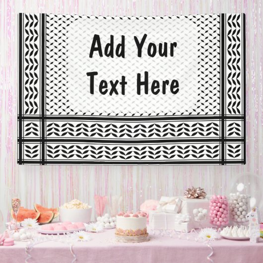 Keffiyeh-Symbol des palästinensischen Widerstandsm Banner (Party)