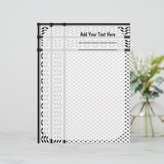 Keffiyeh-Symbol des palästinensischen Widerstandsm Briefbogen (Stehend Vorderseite)