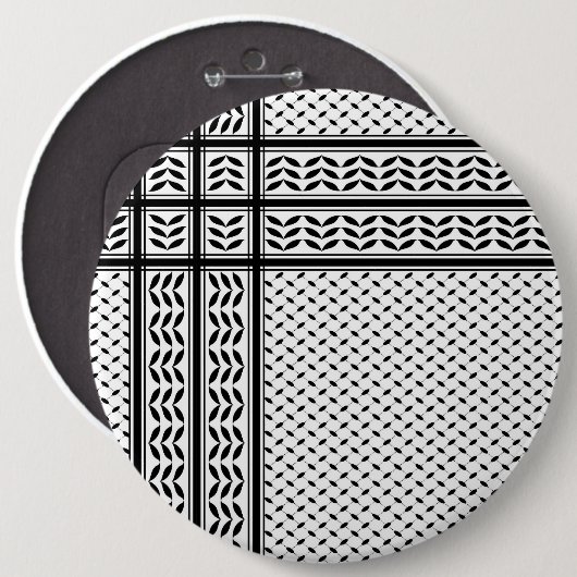 Keffiyeh-Symbol des palästinensischen Widerstandsm Button (Vorne & Hinten)