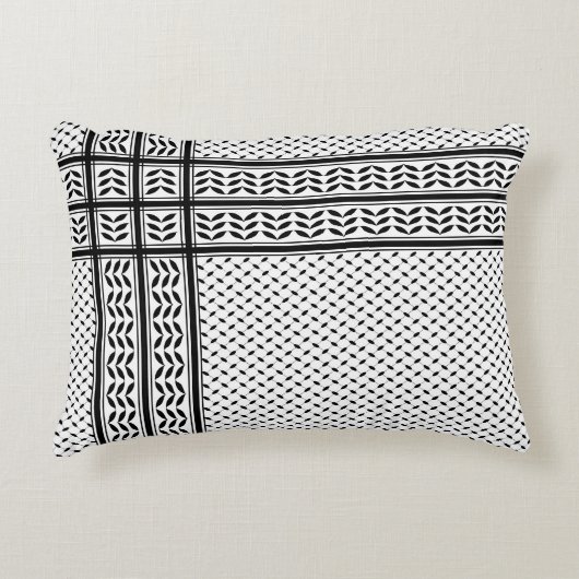 Keffiyeh-Symbol des palästinensischen Widerstandsm Dekokissen (Vorderseite)