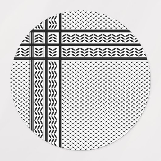 Keffiyeh-Symbol des palästinensischen Widerstandsm Etiketten (Design 1)