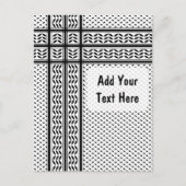 Keffiyeh-Symbol des palästinensischen Widerstandsm Feiertagspostkarte (Vorderseite)