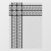 Keffiyeh-Symbol des palästinensischen Widerstandsm Fensteraufkleber (Blatt)