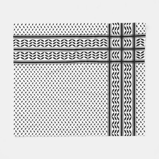 Keffiyeh-Symbol des palästinensischen Widerstandsm Fleecedecke (Vorderseite (Horizontal))