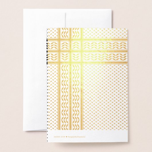 Keffiyeh-Symbol des palästinensischen Widerstandsm Folienkarte (Rückseite mit Umschlag)