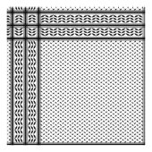 Keffiyeh-Symbol des palästinensischen Widerstandsm Fotodruck (Vorne)