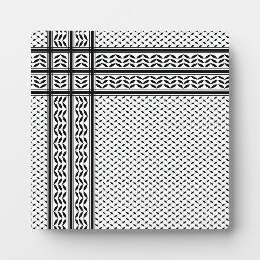 Keffiyeh-Symbol des palästinensischen Widerstandsm Fotoplatte (Vorderseite)