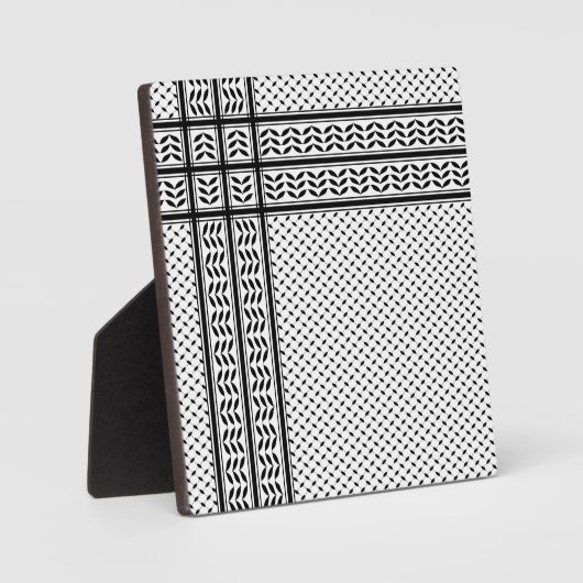 Keffiyeh-Symbol des palästinensischen Widerstandsm Fotoplatte (Vorderseite)