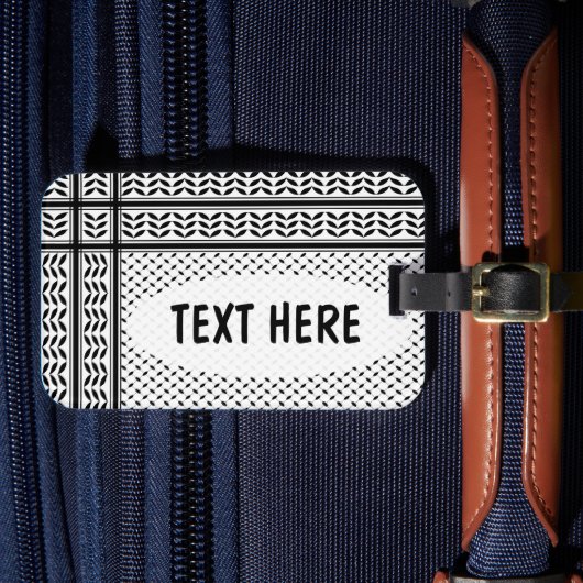 Keffiyeh-Symbol des palästinensischen Widerstandsm Gepäckanhänger (Vorderseite Insitu 4)