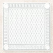 Keffiyeh-Symbol des palästinensischen Widerstandsm Glasuntersetzer (Rückseite)