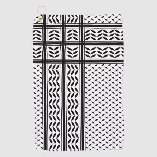 Keffiyeh-Symbol des palästinensischen Widerstandsm Golfhandtuch (Vorderseite)