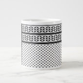 Keffiyeh-Symbol des palästinensischen Widerstandsm Jumbo-Tasse (Vorderseite)